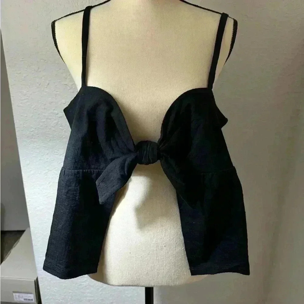 J.Crew Seersucker tie-front top - Picture 2 of 6